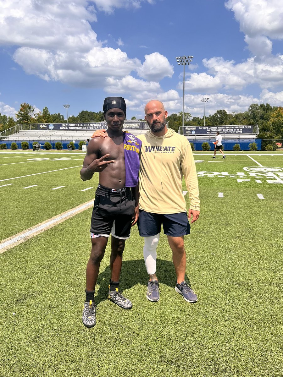 Tyler Shakir (@tj_worldd) on Twitter photo Im once again blessed to receive an opportunity to display my talents <a href="/WingateFb/">Wingate Bulldogs Football</a> 💛💙
Thank you <a href="/CoachUlassin/">Nick Ulassin</a> for having me
Talents in my hand, true to Gods plan💯
<a href="/BrittFootball/">Jack Britt Football</a>
<a href="/MrCoachRandolph/">Brian Randolph Sr.</a> 💜💛 Im once again blessed to receive an opportunity to display my talents <a href="/WingateFb/">Wingate Bulldogs Football</a> 💛💙
Thank you <a href="/CoachUlassin/">Nick Ulassin</a> for having me
Talents in my hand, true to Gods plan💯
<a href="/BrittFootball/">Jack Britt Football</a>
<a href="/MrCoachRandolph/">Brian Randolph Sr.</a> 💜💛