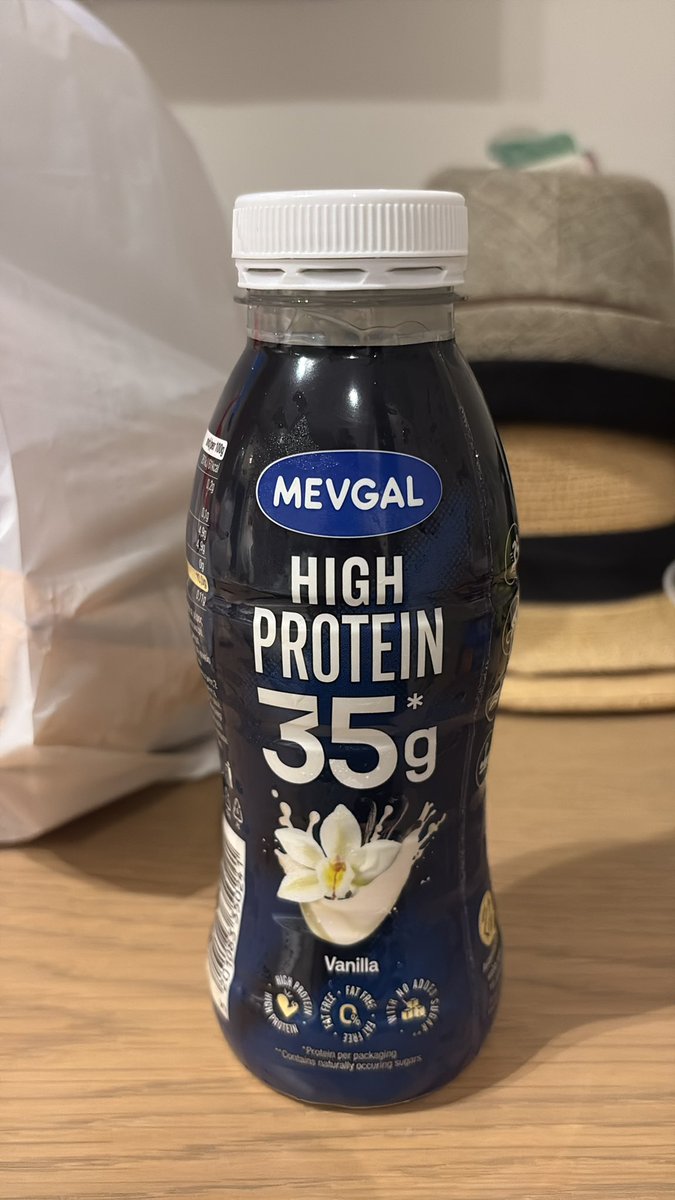 Trying a protein drink i bought in greece yall
