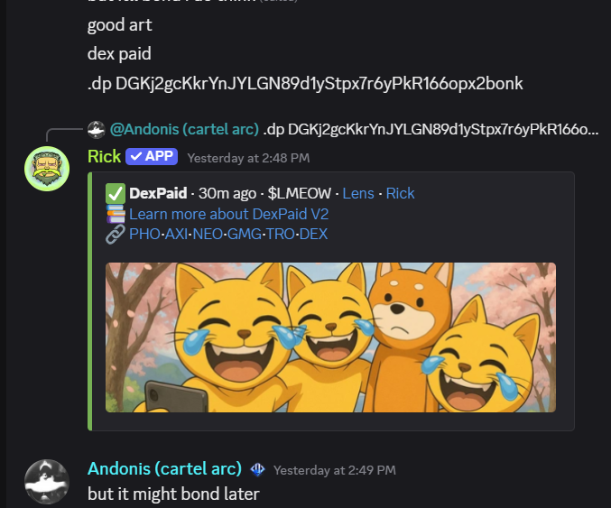 SerenityDAO's tweet image. $lmeow

post bonding --&amp;gt; 2m - 20x+ 

bonk mode