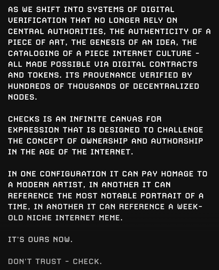 AkinSawyerr's tweet image. On the ⚫️✔️
The opportunity at hand is to prove one can have a decentralized institution onchain that is a custodian of culture while exercising core principles that define and drive human collaboration
Checks and Opepen represent a superior onchain mechanism than anything we…