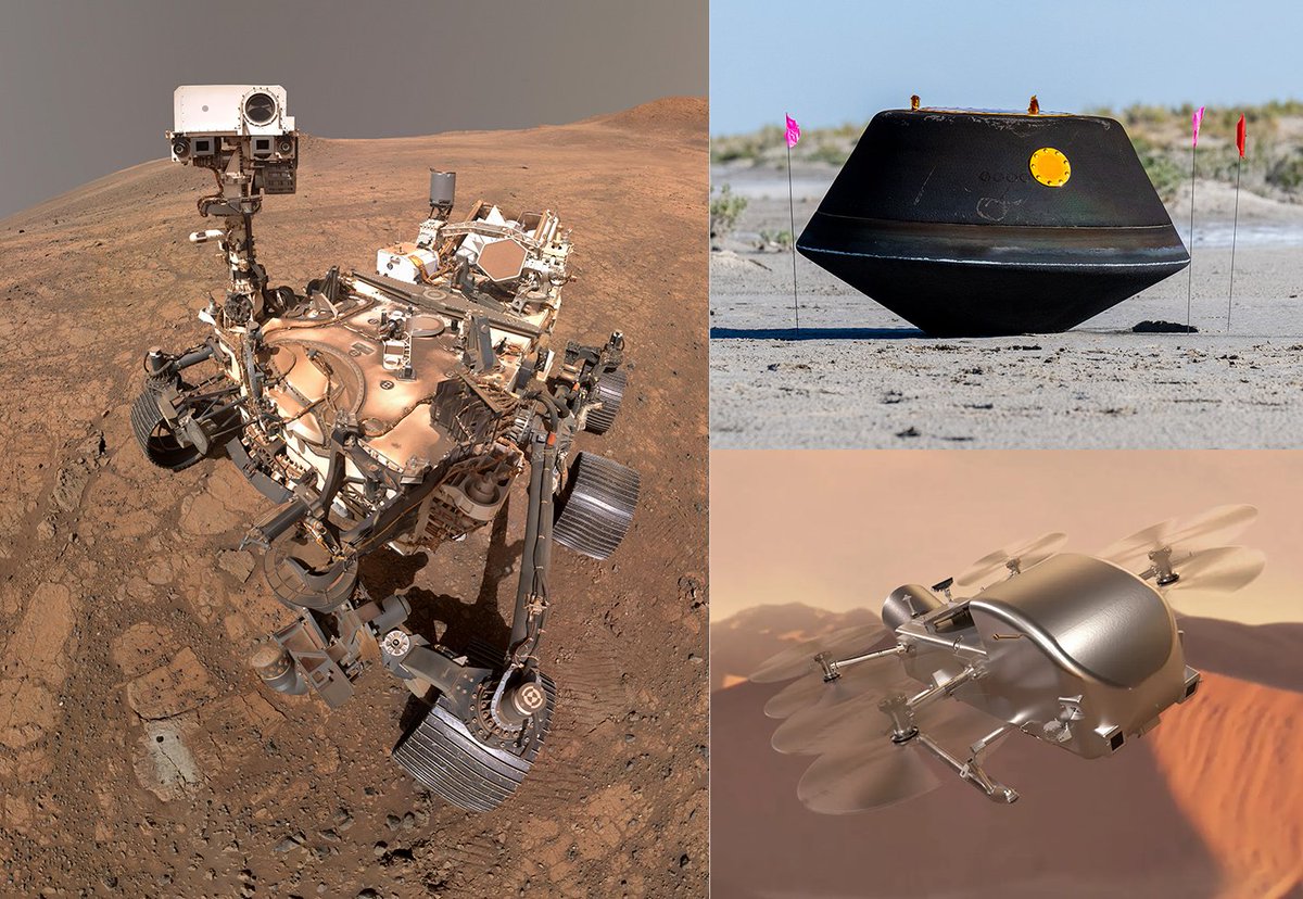 NASASolarSystem's tweet image. From Mars rovers to OSIRIS-REx asteroid sample return to Dragonfly slated to visit Saturn’s moon Titan, @NASAGoddard modelers and scientific computing have provided key global model forecast and reanalysis data to boost NASA missions. More: go.nasa.gov/44PYMze