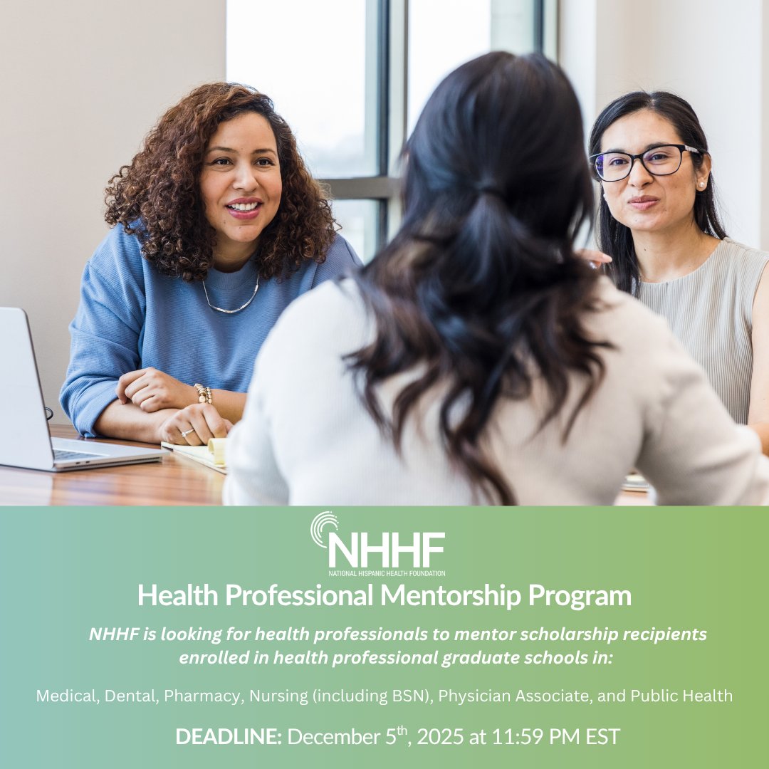 Are you a health professional currently active in your career? We are seeking mentors to guide and support health professional students.

Make a lasting impact. Apply here: app.smarterselect.com/programs/10302…
