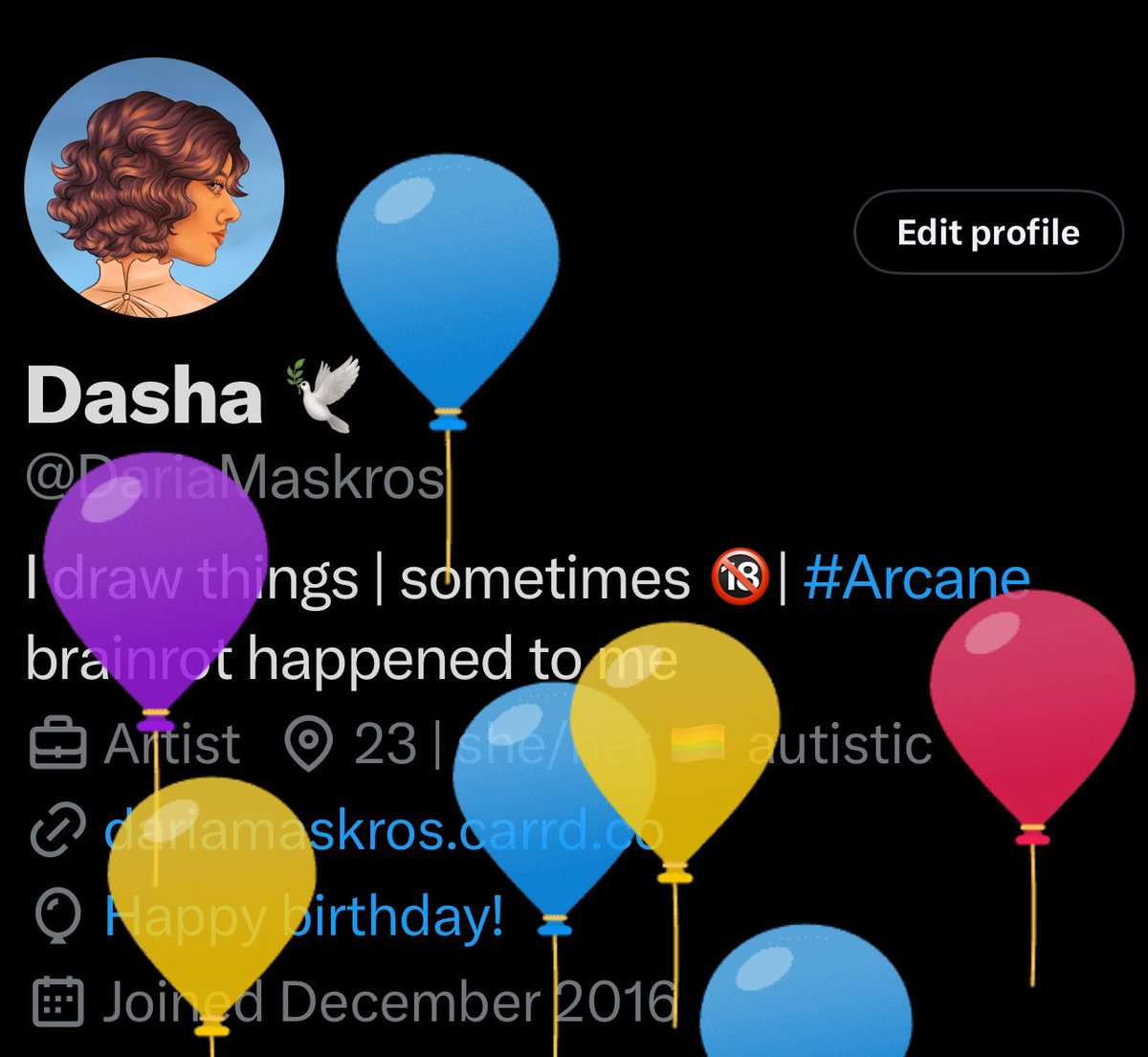 DariaMaskros's tweet image. It’s my birthday! 🎂