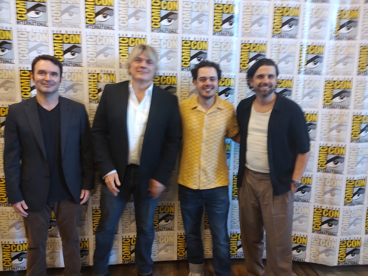 WormholeRiders (@wormholeriders) on Twitter photo In very cool 😎 #SDCC2025 Composers Superhero Press Room with musical genius' (l to r) Brandon Roberts of #Andor, Simon Franglen of famed #Avatar series next release #AvatarFireAndAsh, Mick Giacchino of #ThePenguin, and Alex Seaver of #Arcane for #SDCC #SDCC25 video interviews In very cool 😎 #SDCC2025 Composers Superhero Press Room with musical genius' (l to r) Brandon Roberts of #Andor, Simon Franglen of famed #Avatar series next release #AvatarFireAndAsh, Mick Giacchino of #ThePenguin, and Alex Seaver of #Arcane for #SDCC #SDCC25 video interviews