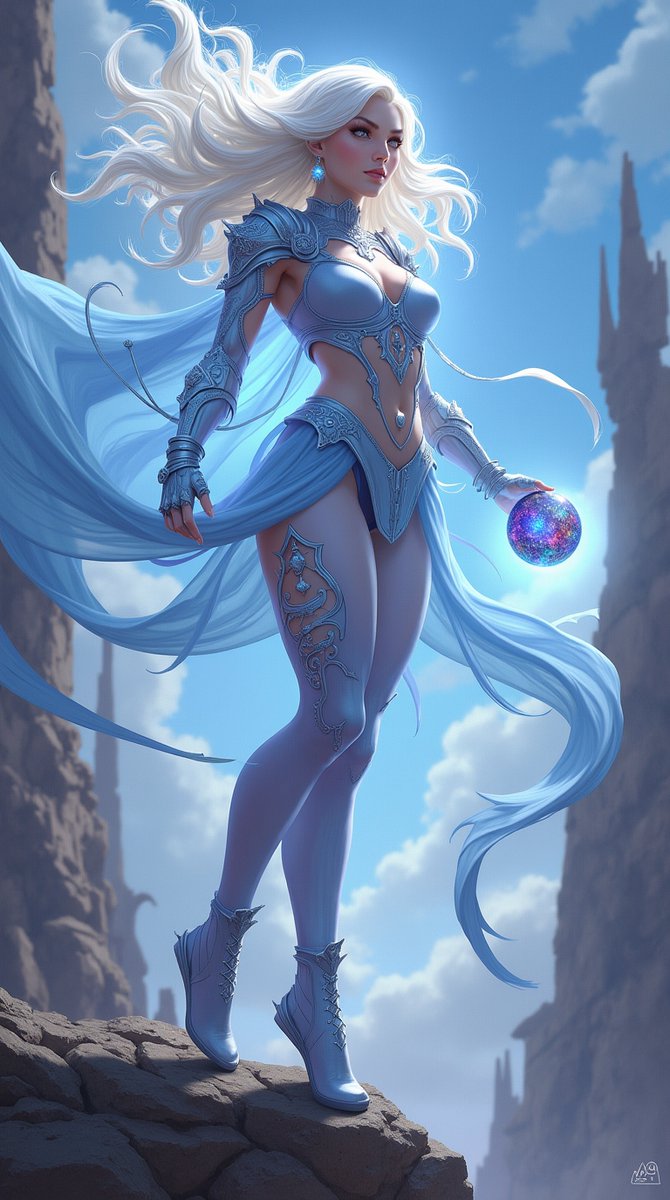 MstrAndr_ART's tweet image. The Oracle of Spiral Breath.

#WindPriestess #AirElemental #Fantasy18plus #FloatingMage #SkyCrystalMagic #MysticGoddess #GlowingRunes #CinematicFantasy #DigitalSorcery #MythicSkyWitch #aiartworld #FantasyQueen #MysticWindArt #EpicDigitalFantasy #aiart