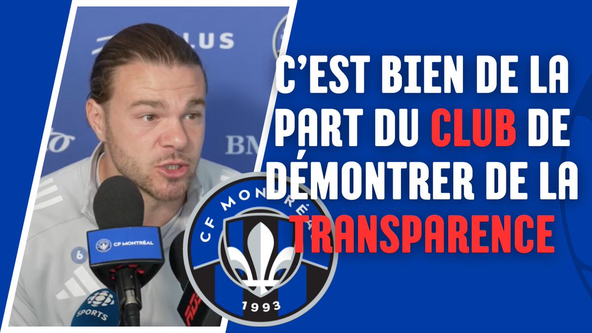 GavinoDe_Falco's tweet image. Dispo média #cfmtl avec Piette / Waterman / Donadel en vue du match de demain à Boston.
Réactions concernant la lettre envoyé aux supporters
youtu.be/0-GRrIjATtY
