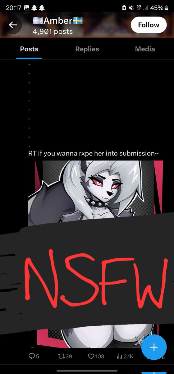 <a href="/MoltenAnimation/">Molten Animation</a> I've spoken to Molten about this, and he's fine with me saying this. 
Amber's account is still active, and it's absolutely awful what she retweets, comments and posts. I'm genuinely angry that I was friends with the person who posts shit like this and grooms people.