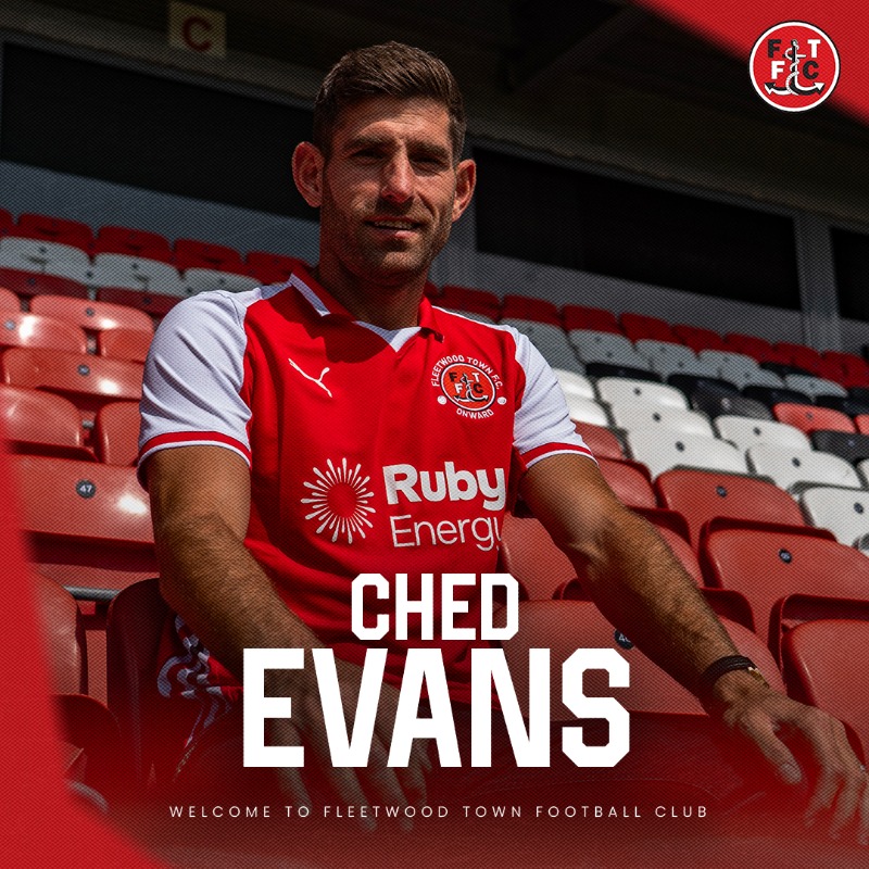 ftfc's tweet photo. We are delighted to announce the signing of Ched Evans who joins us in FY7 for the third time after putting pen to paper on a one-year deal with the club. ✍️