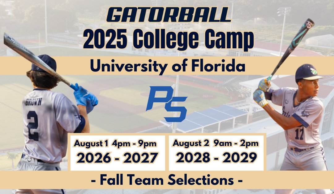 _Gatorball_'s tweet image. Last chance to register for the Gatorball College Showcase! 💪⚾️ 🗓 Registration closes July 26th — and spots are limited!
College coaches attending include:
- University of Florida
- University of North Florida
- Jacksonville University
- University of Central Florida
-…