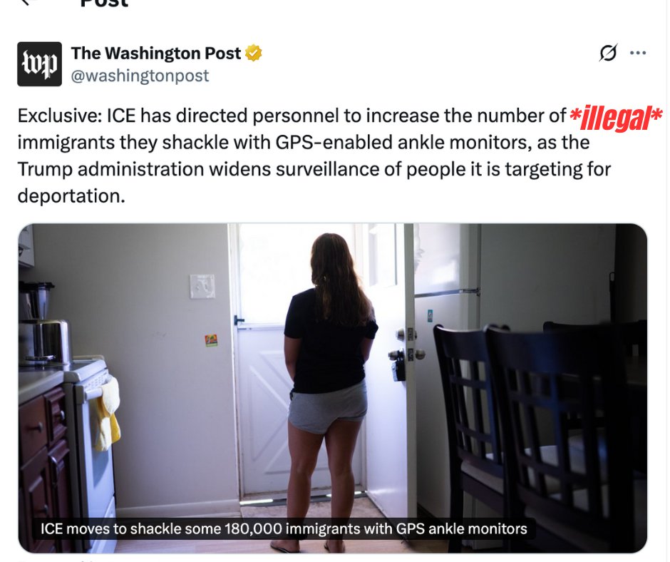 Ashley Hinson (@repashleyhinson) on Twitter photo Fixed this for you, <a href="/washingtonpost/">The Washington Post</a>.
ICE agents are enforcing the law. The mainstream media continues to echo the Leftâs narrative to sympathize with criminal illegal aliensâbut never the Americans impacted by their crimes.
<a href="/RapidResponse47/">Rapid Response 47</a> <a href="/DHSgov/">Homeland Security</a> Fixed this for you, <a href="/washingtonpost/">The Washington Post</a>.
ICE agents are enforcing the law. The mainstream media continues to echo the Leftâs narrative to sympathize with criminal illegal aliensâbut never the Americans impacted by their crimes.
<a href="/RapidResponse47/">Rapid Response 47</a> <a href="/DHSgov/">Homeland Security</a>