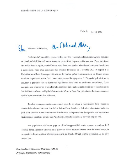 MariaRykov's tweet image. 🇫🇷🇵🇸 URGENTE: Macron anuncia que a França reconhecerá o estado palestino em setembro.
