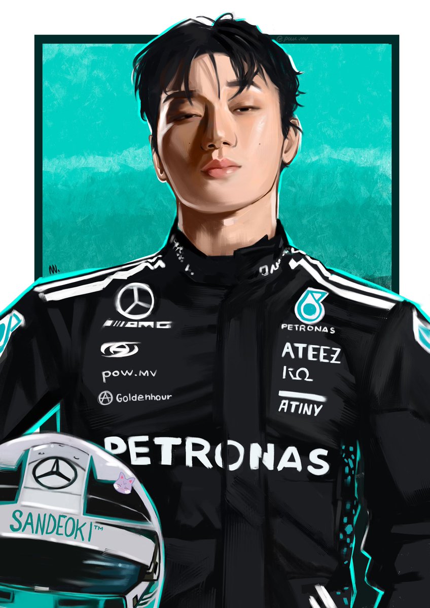 powxmv's tweet image. My first ateez x f1 pair π πββ¬ #ATEEZfanart whoβs winning the race?