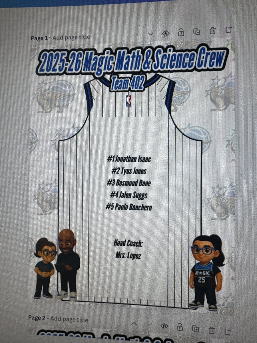 MrsLopezMagic's tweet image. Classroom Rebrand in Progress: Displaying Your Roster ππ©Άπ€ #MagicMath #MakeItMagic #EverybodyIn @OrlandoMagic
