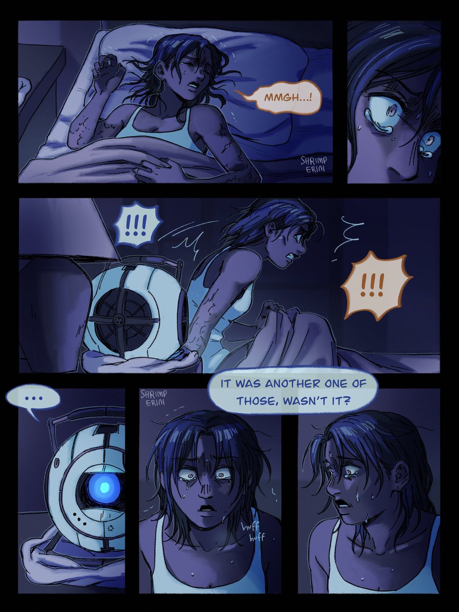 chelley week day 2.1 - comfort
(1/2) #portal2 (post-aperture au)