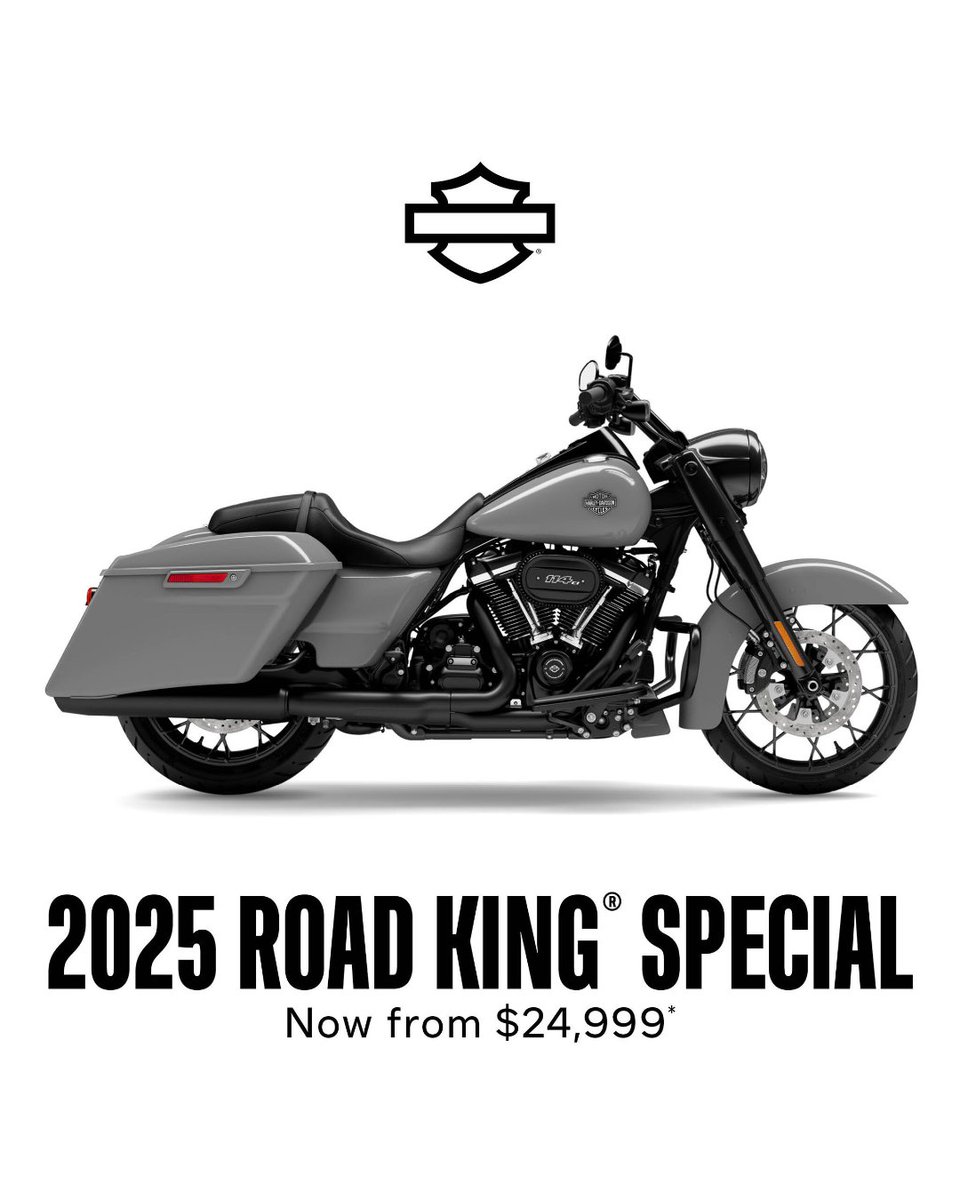 GreenMountRdHD's tweet photo. New lower MSRP on 2025 Low Rider S and Road King Special‼️ Get to Green Mount Road Harley-Davidson and bring home your dream bike today! https://t.co/mrYV3KTPol 
#lowriders #roadkingspecial #harleydavidson #lowprice https://t.co/Bf0mIdU5r1
