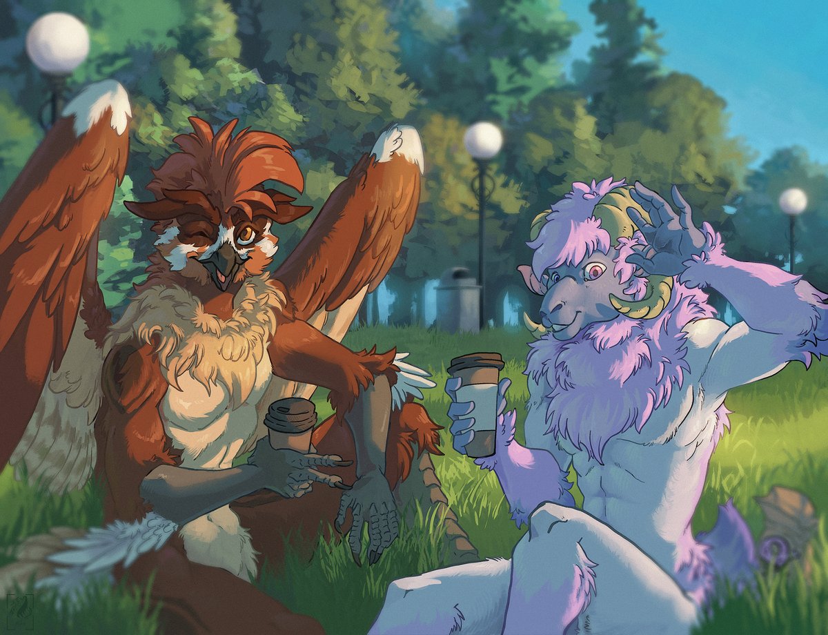 Fer7Adami's tweet image. Let's enjoy an afternoon coffee in the park! ✨