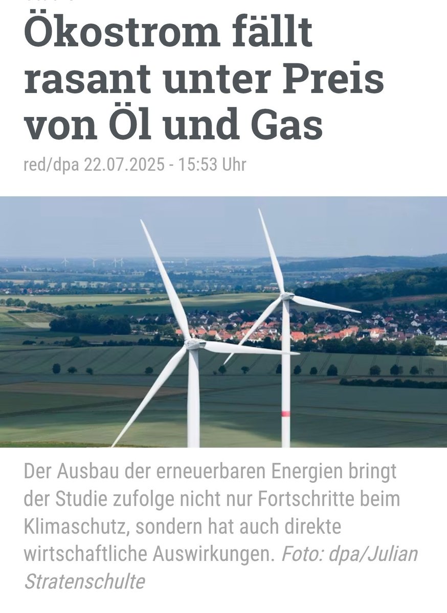 solarpapst's tweet image. 91 Prozent neuer Ökostromprojekte sind laut einer Studie günstiger als jene mit fossilen Brennstoffen. Die UN sehen eine fundamentale Wende kommen.
stuttgarter-nachrichten.de/inhalt.studie-…