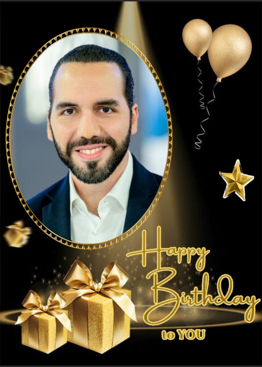 Happy birthday dear president.
<a href="/nayibbukele/">Nayib Bukele</a> 🎉🎂🎉🎈🎈🎁