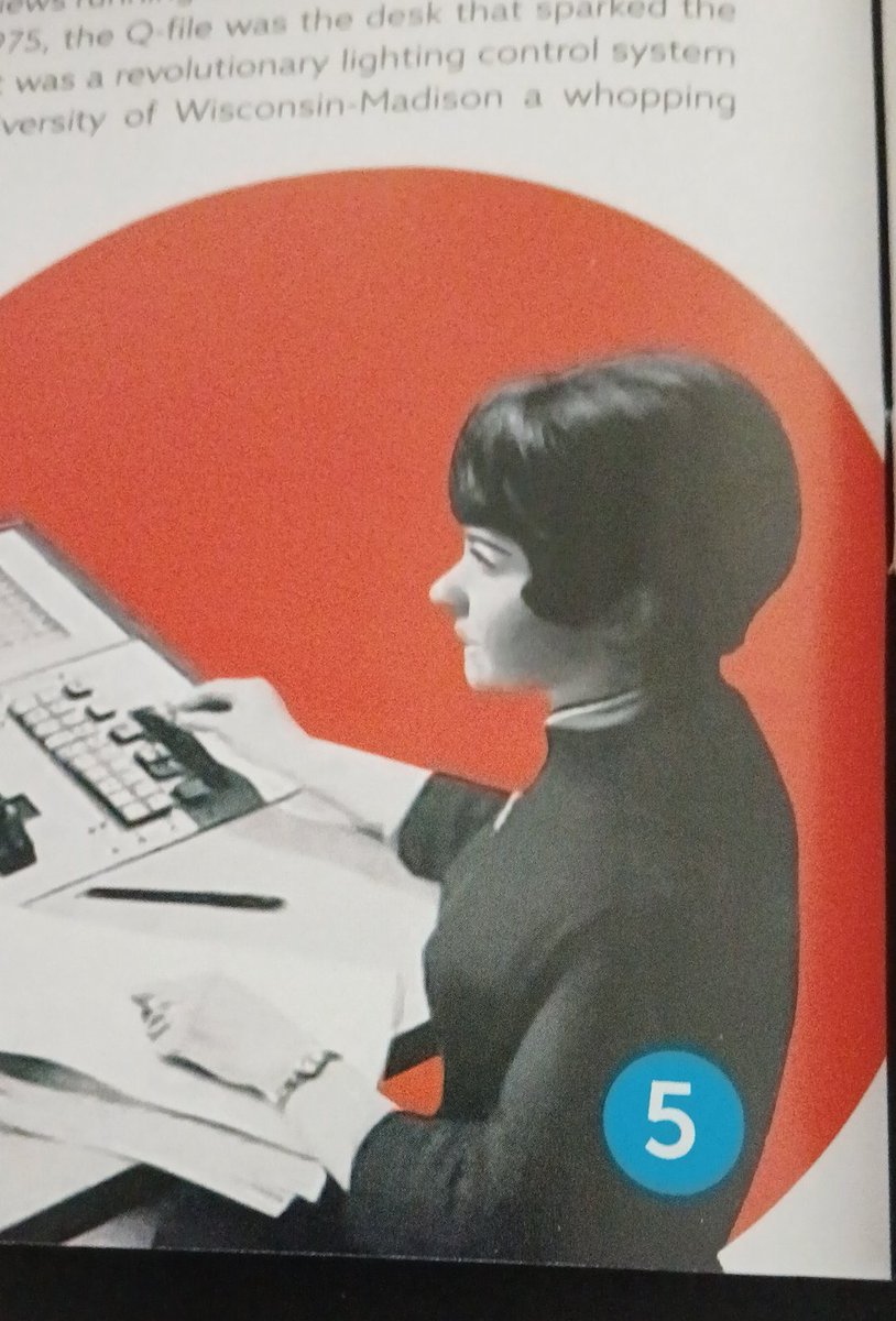 NerdyNighthawk's tweet image. A picture in a magazine I'm reading with a woman from 1969 with short hair