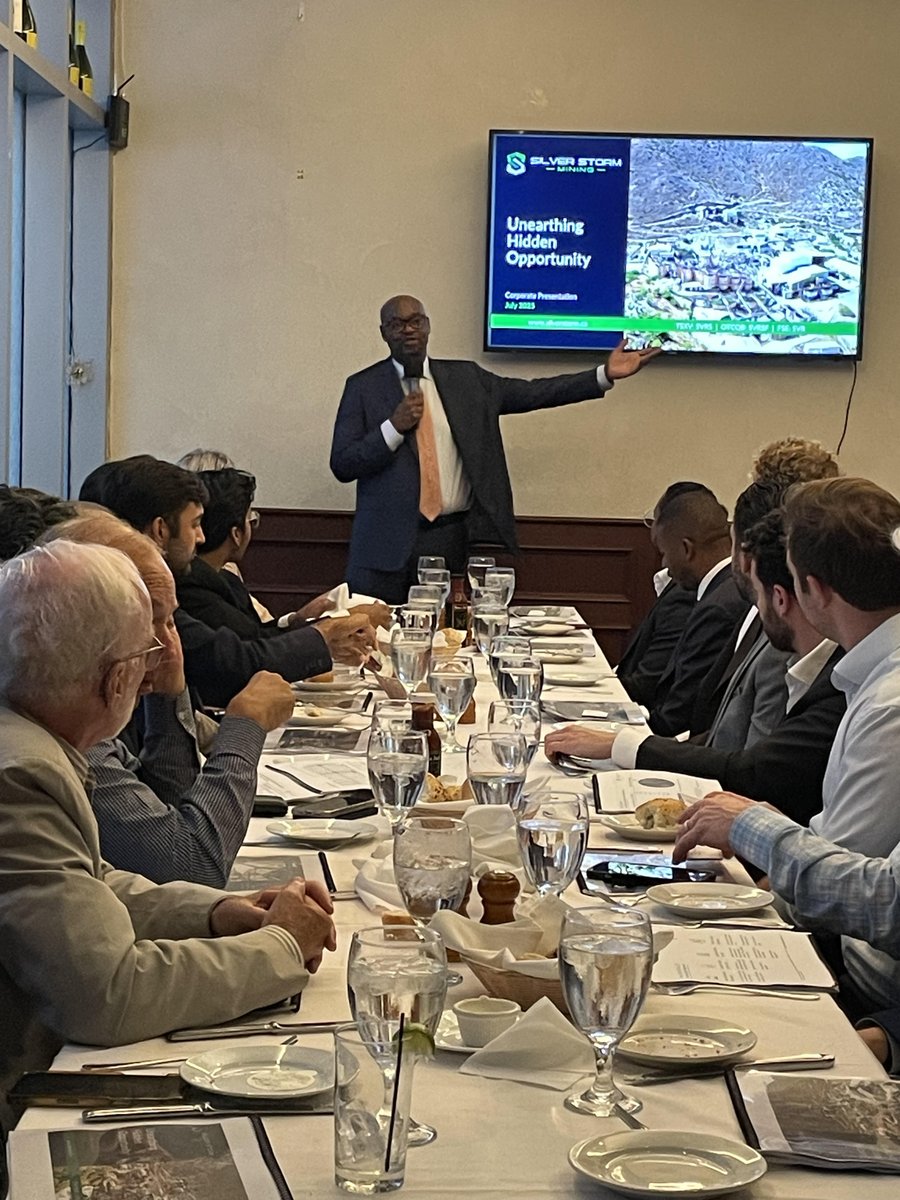 JimmyLederer2's tweet image. We had the pleasure of hosting Silver Storm Mining for dinner on July 23, where CEO Greg McKenzie presented the company’s strategy to restart the past‑producing La Parrilla silver complex in Durango.