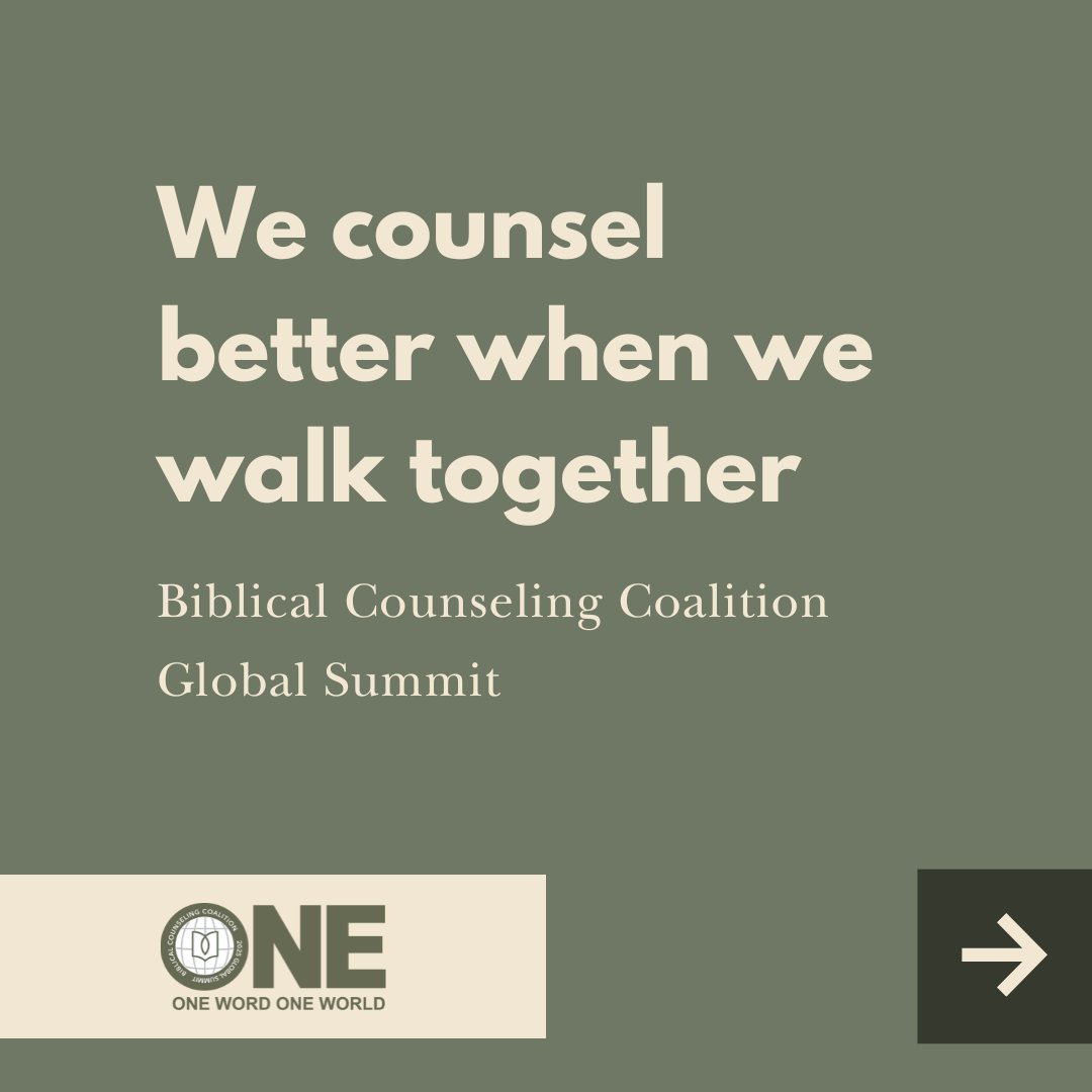biblicalcc's tweet image. Biblical Counseling Coalition Global Summit
📅 Dec 2–5, 2025 | 📍 Mount Hermon, CA
What to expect:
- Encouragement
- Rest and refreshment
- Practical guidance
- Teaching and testimonies
Registration is open: biblicalcounselingcoalition.org/global-summit-…
Send this to someone you’d like to go with!