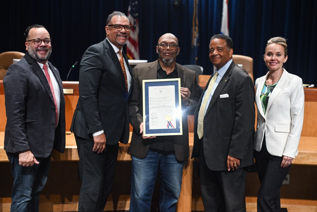 NOLACityCouncil's tweet image. After today’s regular meeting, the #NOLACityCouncil recognized Mr. Eric Cager for his work as the producer of Cutting Edge CE Conferences and Events. Mr. Cager is an adjunct instructor and consultant at @delgadocc’s Music Industry Program. #NOLA