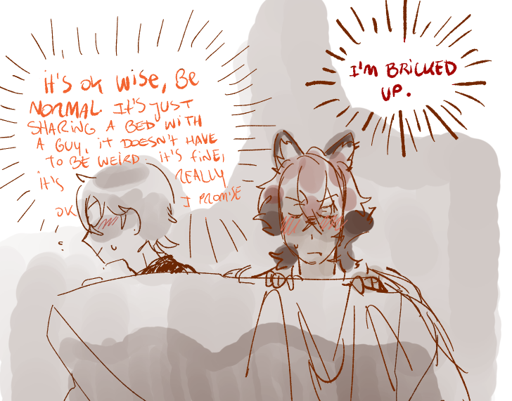 LikelyEraser's tweet photo. #komawise i picked belle so idk what happens on wise's side all i know is they slept together https://t.co/WG2WWhoXCe