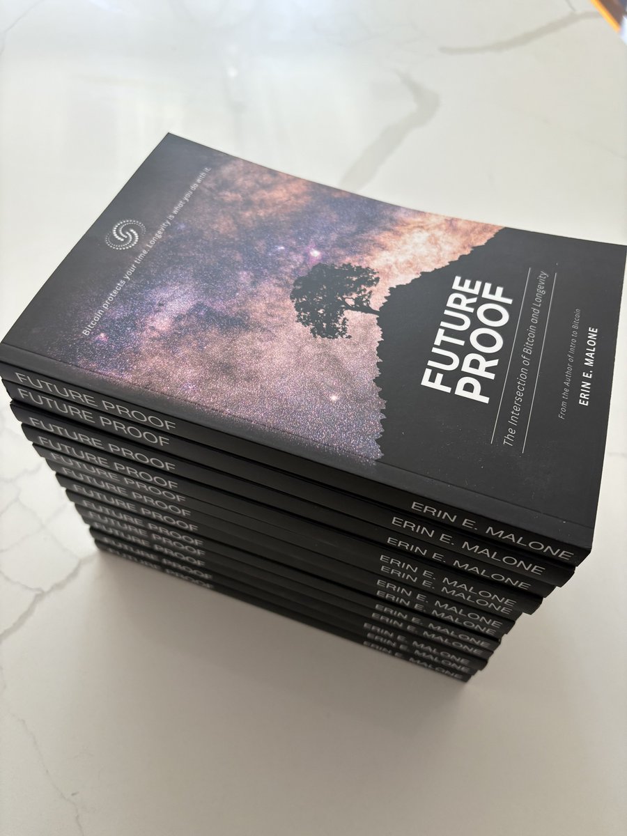 ErinEMalone's tweet image. Hot off the presses! I’ll bring these to the @BITCOINisforALL conference next week. 🎉
@FutureProofBook