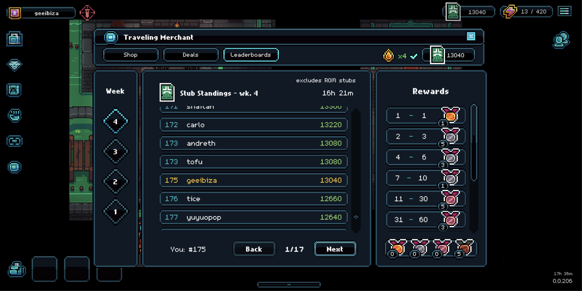 GeeSpot17's tweet photo. This week i am rank nr 175 in @playgigaverse Weekly Leaderboard #Stub https://t.co/UvZjFRtv0Y