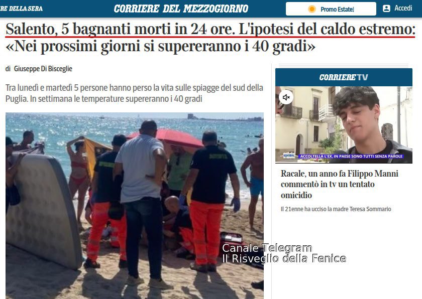 Adriano72197026's tweet image. -- LA MORIA ESTIVA --
- Muoiono a ritmo impressionante, ma ovviamente la colpa manco a dirlo, e del...CALDO ESTREMO...-🤡🤡🤡