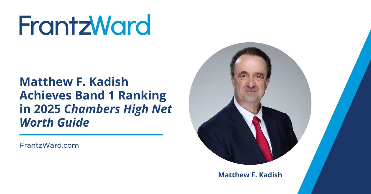 Congratulations to Partner Matthew Kadish for being recognized in the 2025 Chambers High Net Worth Guide in Band 1 for Private Wealth Law in Ohio. This is Matt’s seventh consecutive year of being ranked in this prestigious guide.  

Read more: hubs.la/Q03yQckV0