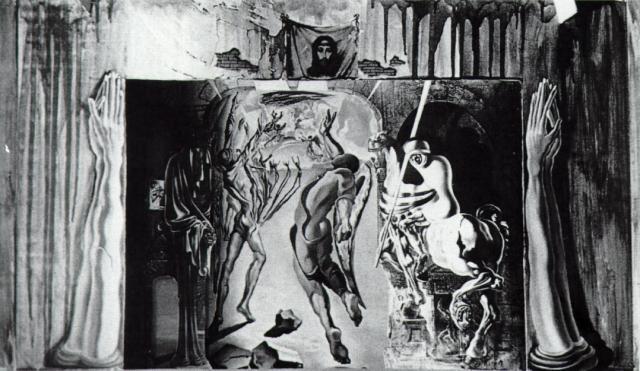 artist_dali's tweet image. Study for the set of 'Romeo and Juliet', 1942 #artbots #dali