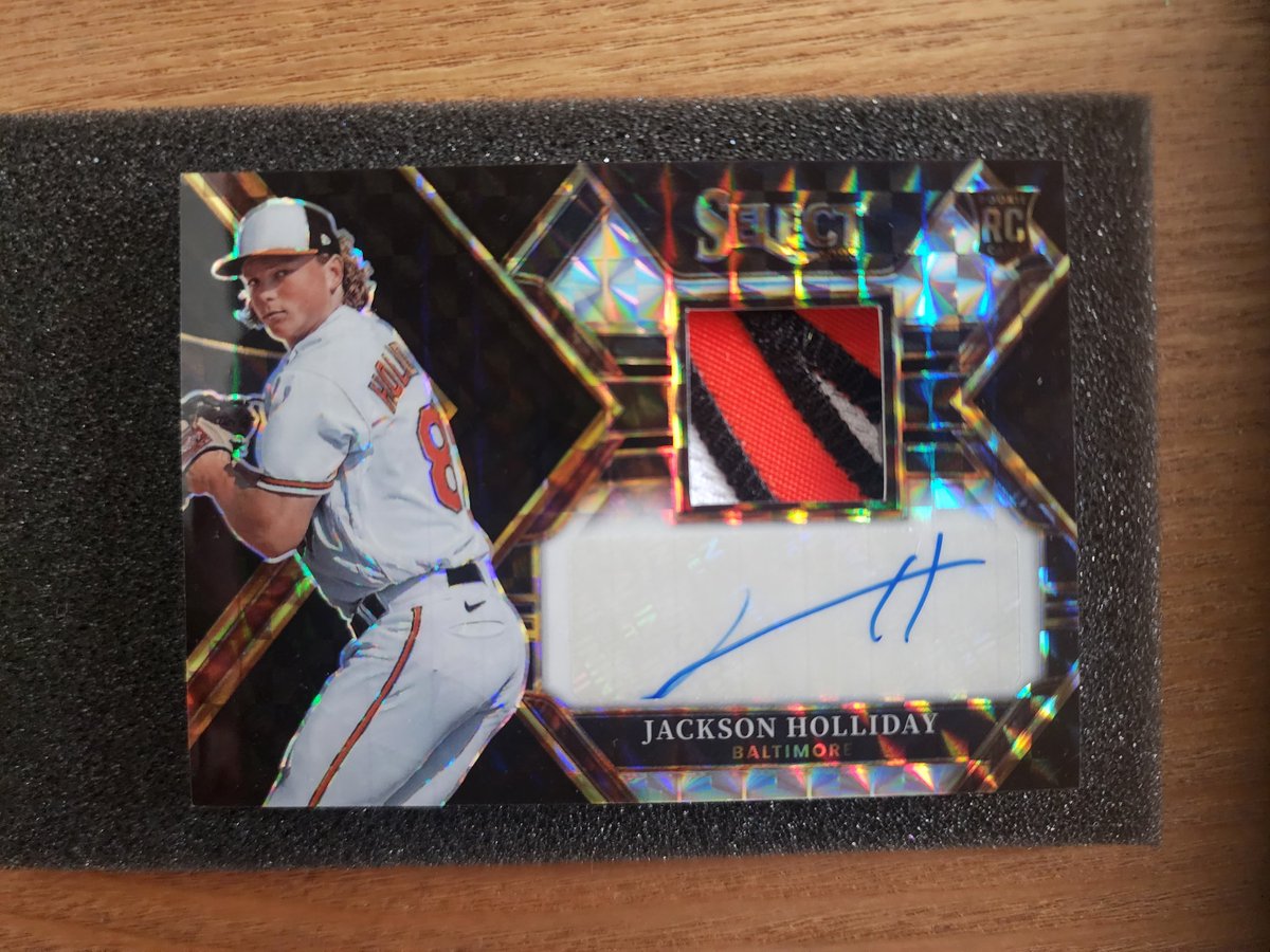 Cj2KHawks's tweet photo. @scruffycitytv @CardPurchaser Jackson Holliday RPA 1/1 https://t.co/J5vkTufibh