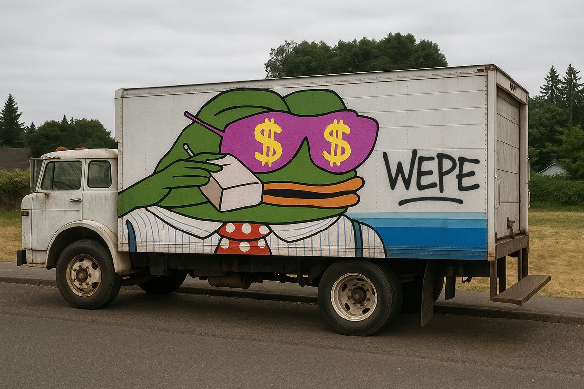 CavinKrenik's tweet image. Decentralized chaos meets meme market magic. Don’t sleep on this.
@WEPEToken 🐸⚔️
@binance @coinbase @krakenfx @kucoincom @MEXC_Official @Bybit_Official @bitgetglobal @gate_io @OKX
#WEPE #MemeCoin #CryptoArt #WallStreetPepe #Altcoins #DeFi #PepePower #CryptoTruckTour