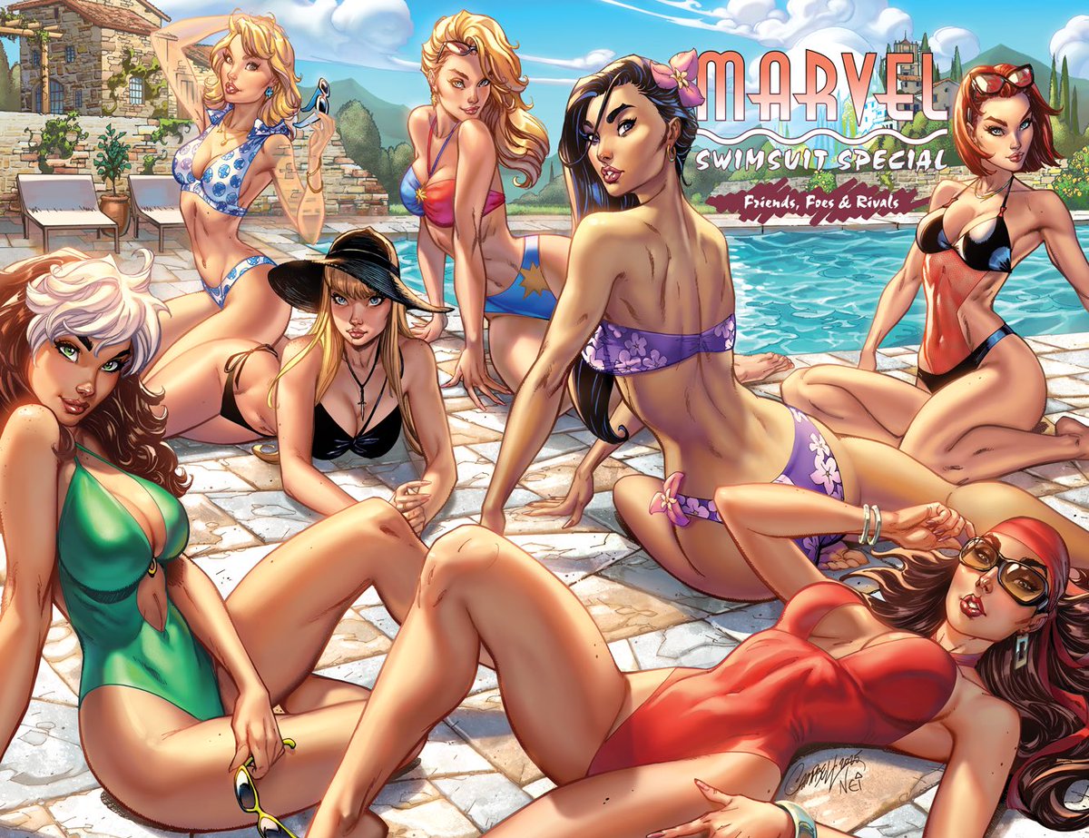 J. Scott Campbell♠️🎨 (@jscottcampbell) on Twitter photo 💥🏝️👙 Has anyone at <a href="/comiccon/">Comic-Con San Diego</a> discovered my secret #MarvelSwimsuitSpecial variant cover at the #Marvel/#Topps booth..?! Get ‘em while they’re HOT!!
With gorgeous colors by Nei Ruffino 💥🏝️👙 Has anyone at <a href="/comiccon/">Comic-Con San Diego</a> discovered my secret #MarvelSwimsuitSpecial variant cover at the #Marvel/#Topps booth..?! Get ‘em while they’re HOT!!
With gorgeous colors by Nei Ruffino