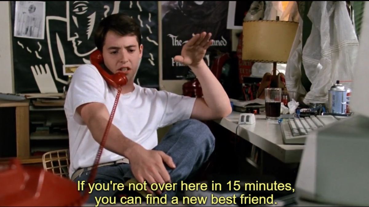 DailyFBDO's tweet photo. Day 370:

I don't know what's more wild: the fact Ferris has allegedly been saying this to Cameron since at least the 5th grade or the fact Cameron has been friends/put up with Ferris that long! 🤣

#ferrisbueller #fbdo #80s #1980s #cameronfrye https://t.co/SPy6B0Mzgh