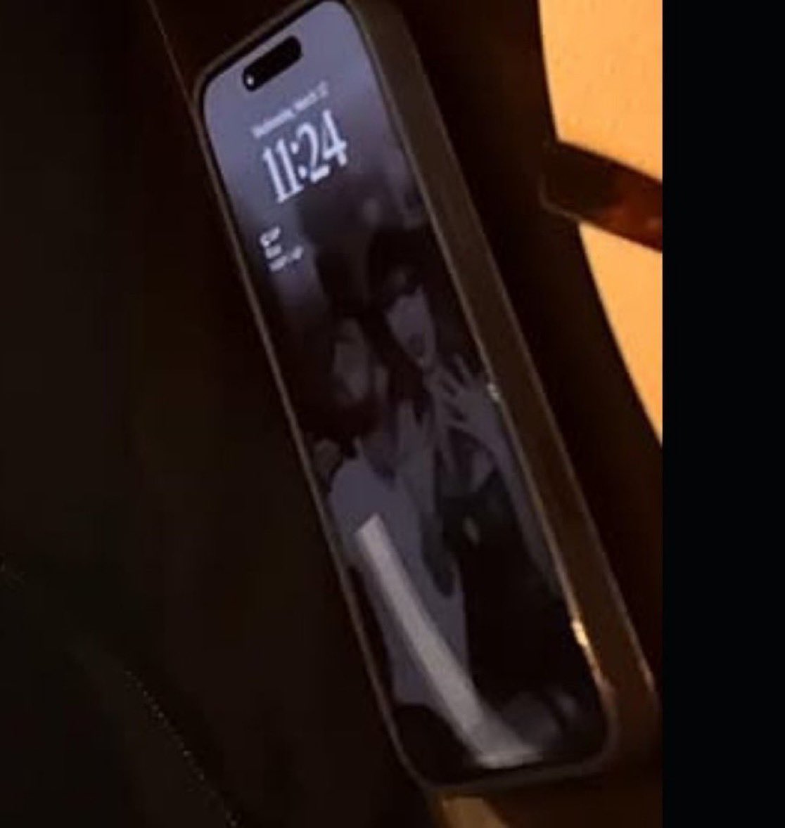 tayhessgfs's tweet image. the chevron midnights bodysuit on his lockscreen…. i get you .