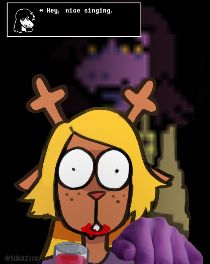 StickZzzy's tweet photo. that church scene #deltarune #suselle https://t.co/mYk69QivZu