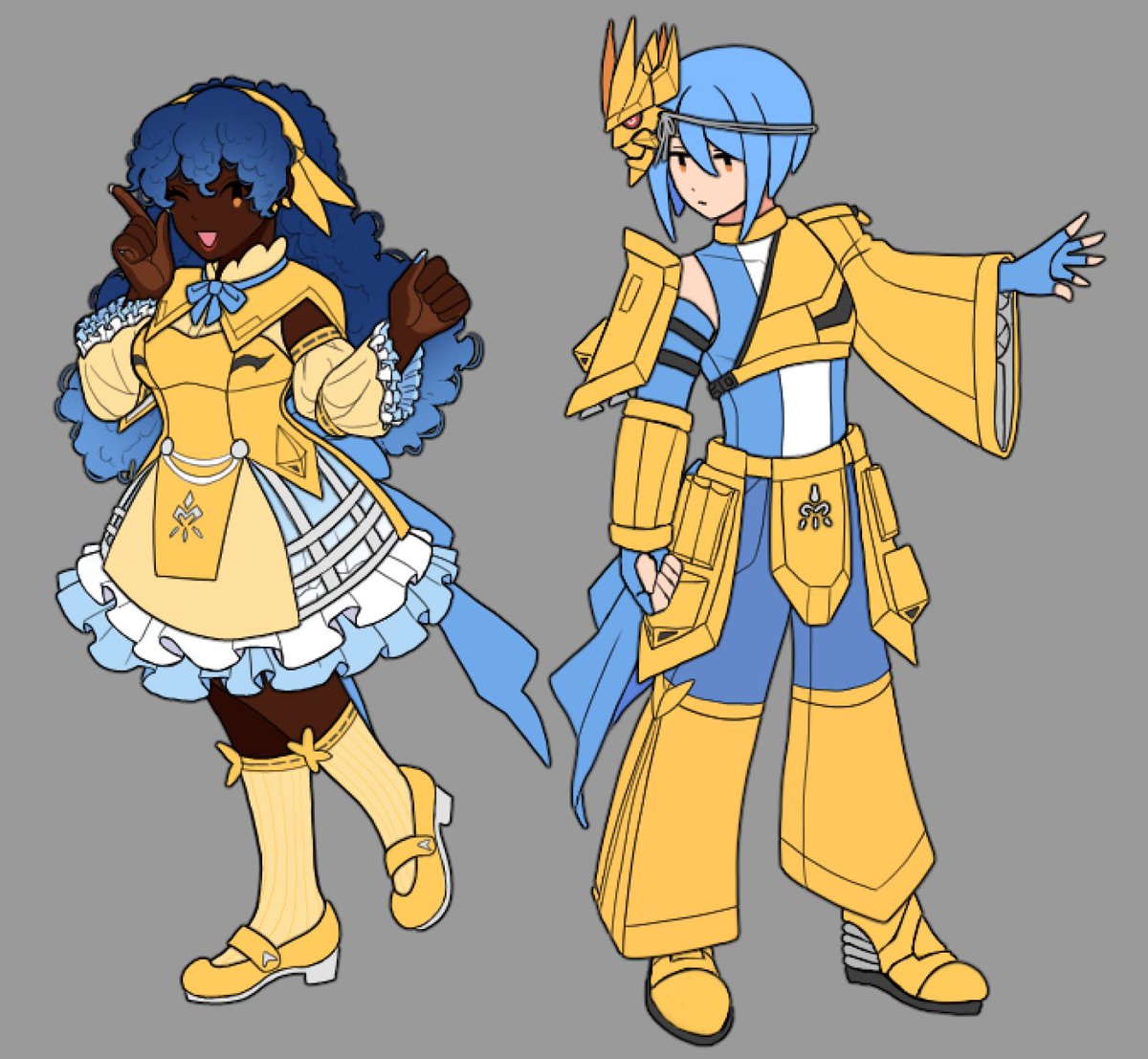 Yveltalvee's tweet image. Double Magnamons~ (Just finished the first one today 🙂↕️)