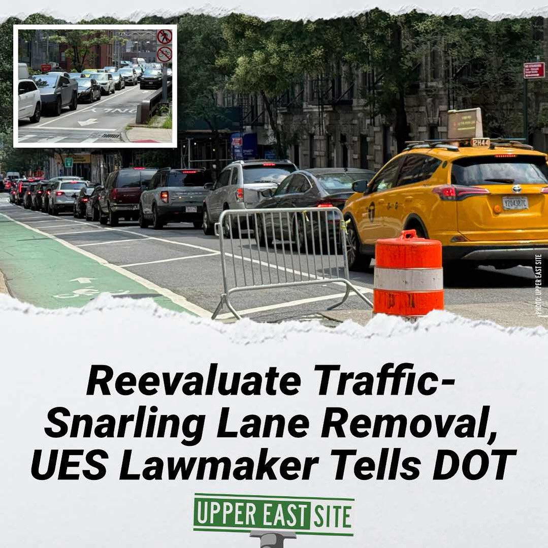 uppereastsiteny's tweet image. Drivers using the off-ramp to enter the Upper East Side without paying the congestion pricing toll say the lane removal backs up traffic.
uppereastsite.com/reevaluate-tra…