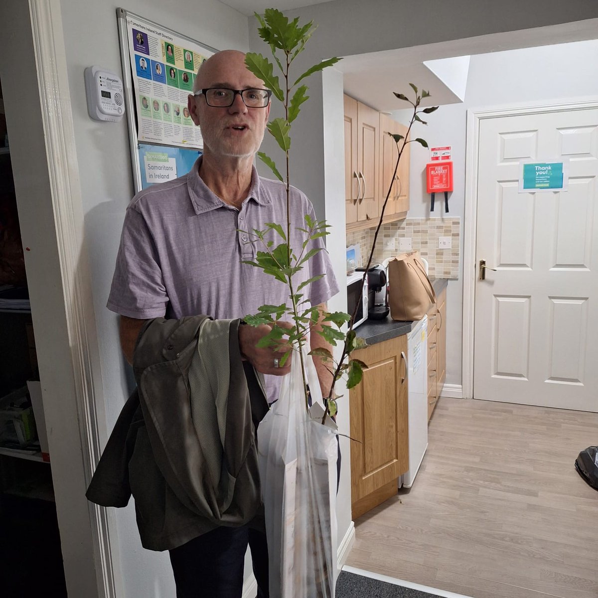 Thanks again to @dubsamaritans &amp; <a href="/coilltenews/">Coillte</a> for the gift of 2 beautiful trees. Robert is green fingered &amp; he kindly planted the trees in their new home. We are looking forward to watching how they grow over the coming months &amp; years 🌳🌱🌿
#Samaritans #planttrees #TreeCare