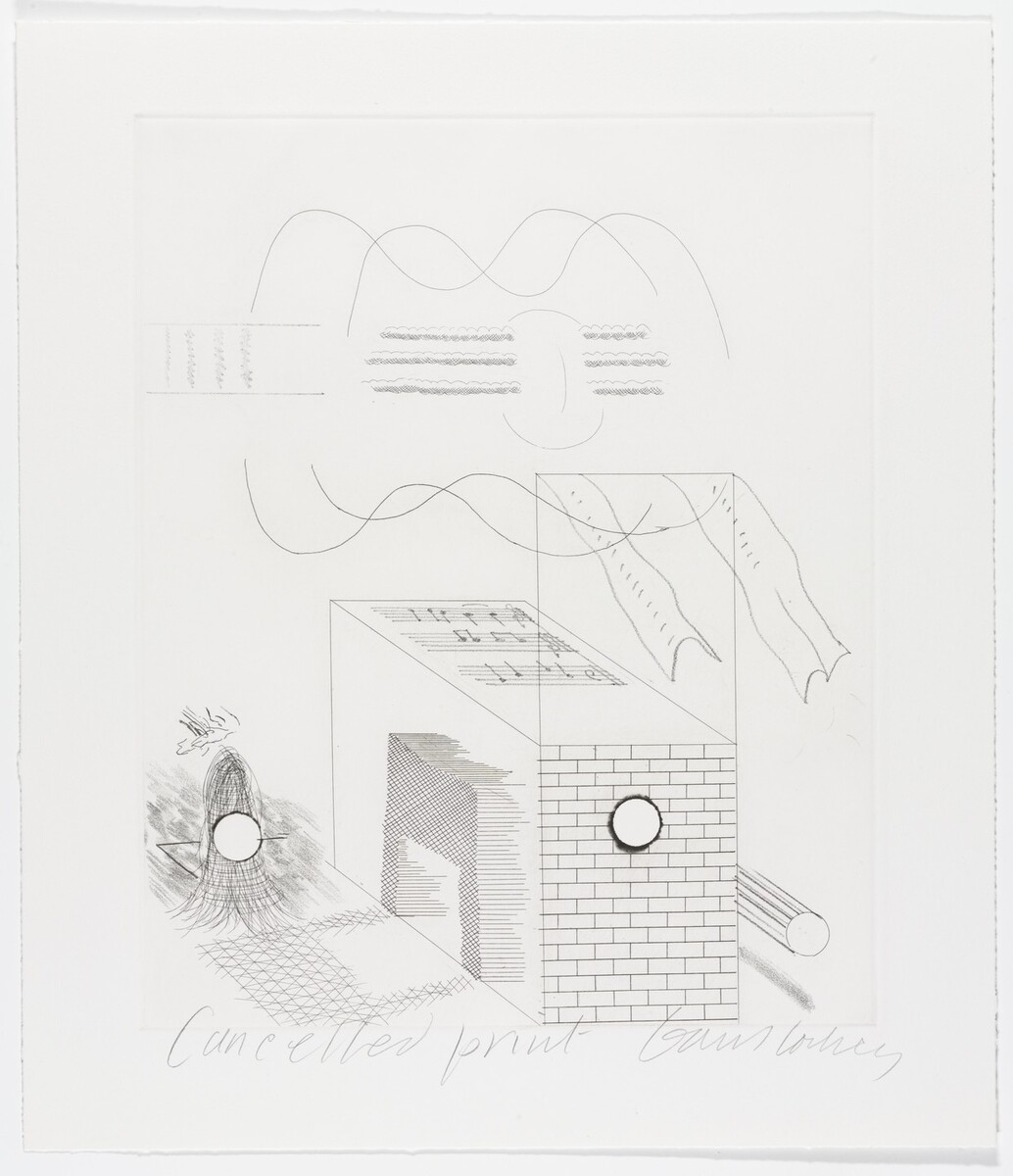 ArtistHockney's tweet image. Cancellation proof for The Buzzing of the Blue Guitar from The Blue Guitar moma.org/collection/wor…