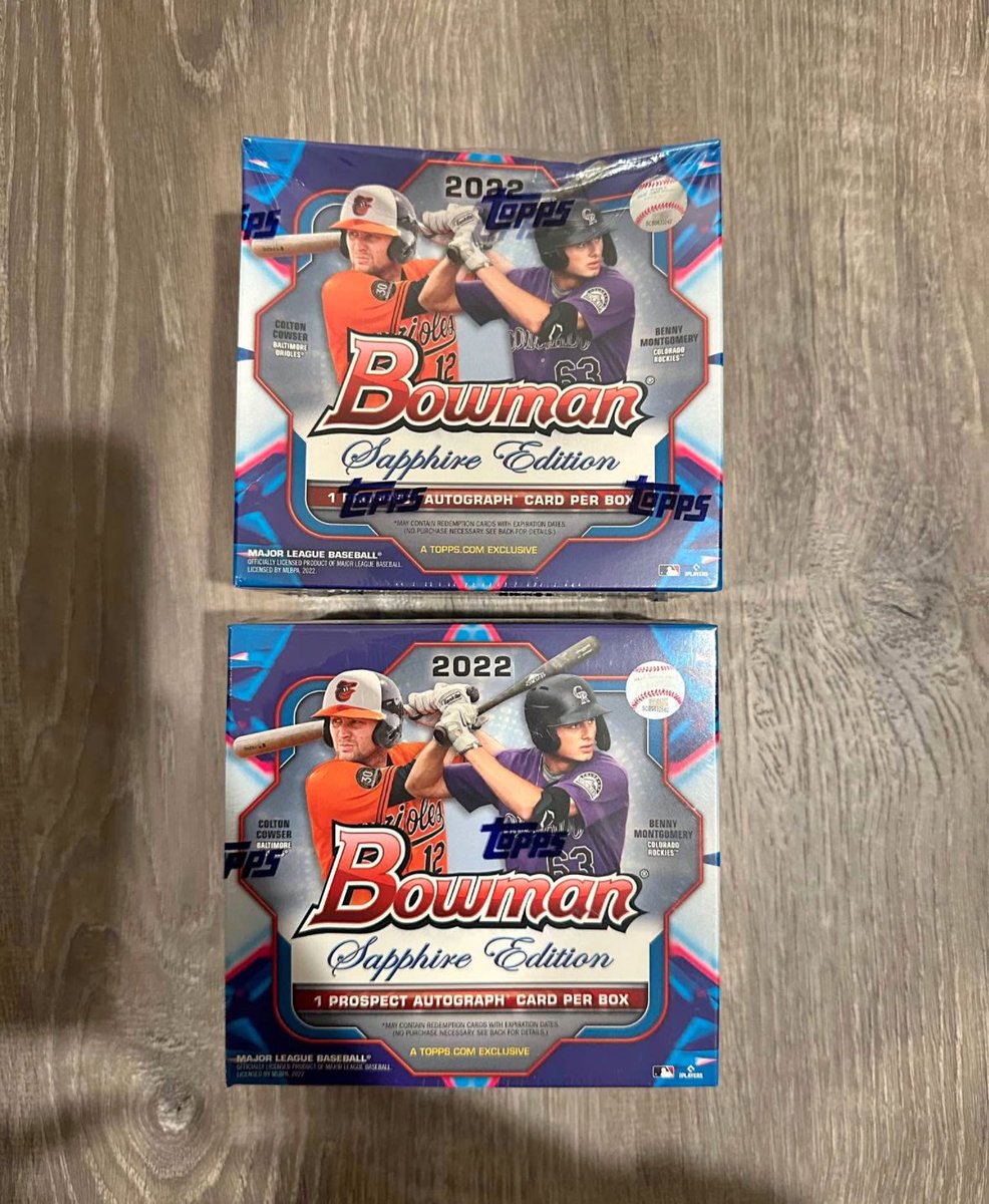 BrettPokley's tweet image. Have the chance to grab x2 2022 bowman sapphire boxes in a local deal. One is little beat up
Anyone interested if i pick them up?