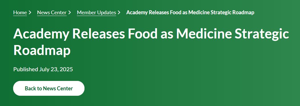 eatrightPRO's tweet image. 🍎 Food and nutrition are powerful tools for supporting health and wellness! 

🗺️ #eatrightPRO has released a strategic roadmap that puts RDNs at the heart of effective Food as Medicine programming. 

🔗 Learn more and sign up to stay connected: sm.eatright.org/FAMroadmap