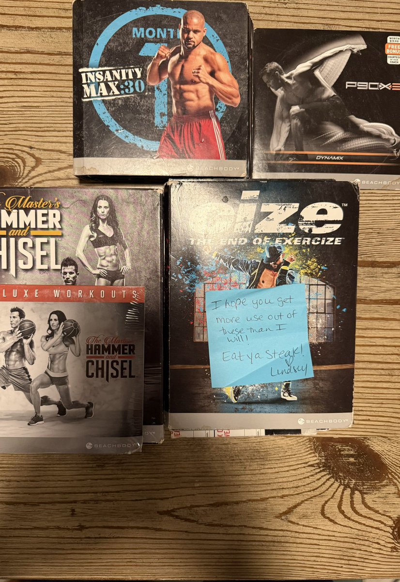 T1D_Cowboy's tweet image. I’ve gotta give another shout out to a fellow steak eater @LinZG83 .She reached out and sent me these free of charge and I’m truly grateful after losing all of my home work out DVD’s in a hurricane.Thanks again Linz!
