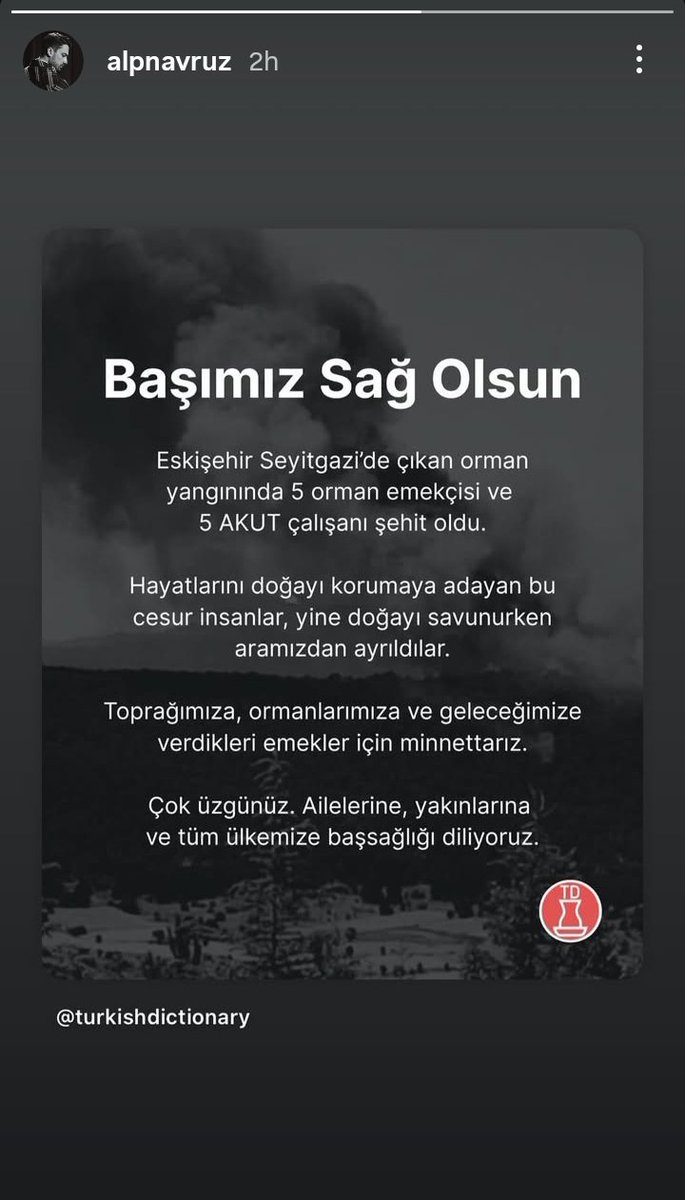 Alp Navruz instagram hesabında yeni bir story paylaştı. 🙏🏻

#AlpNavruz • <a href="/AlpNavruz/">Alp Navruz</a>
