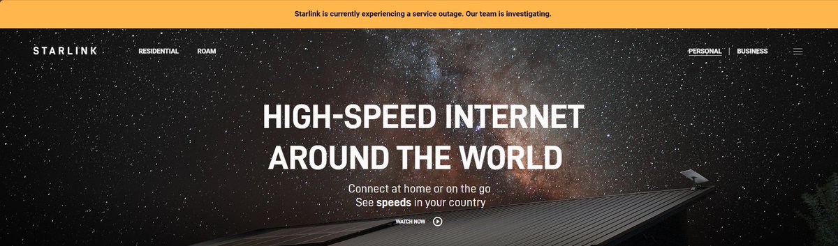 Старлінк впав по всьому світу, не лише на фронті. Про це повідомляється на офіційному сайті.

Проблеми спостерігаються у більшості користувачів.