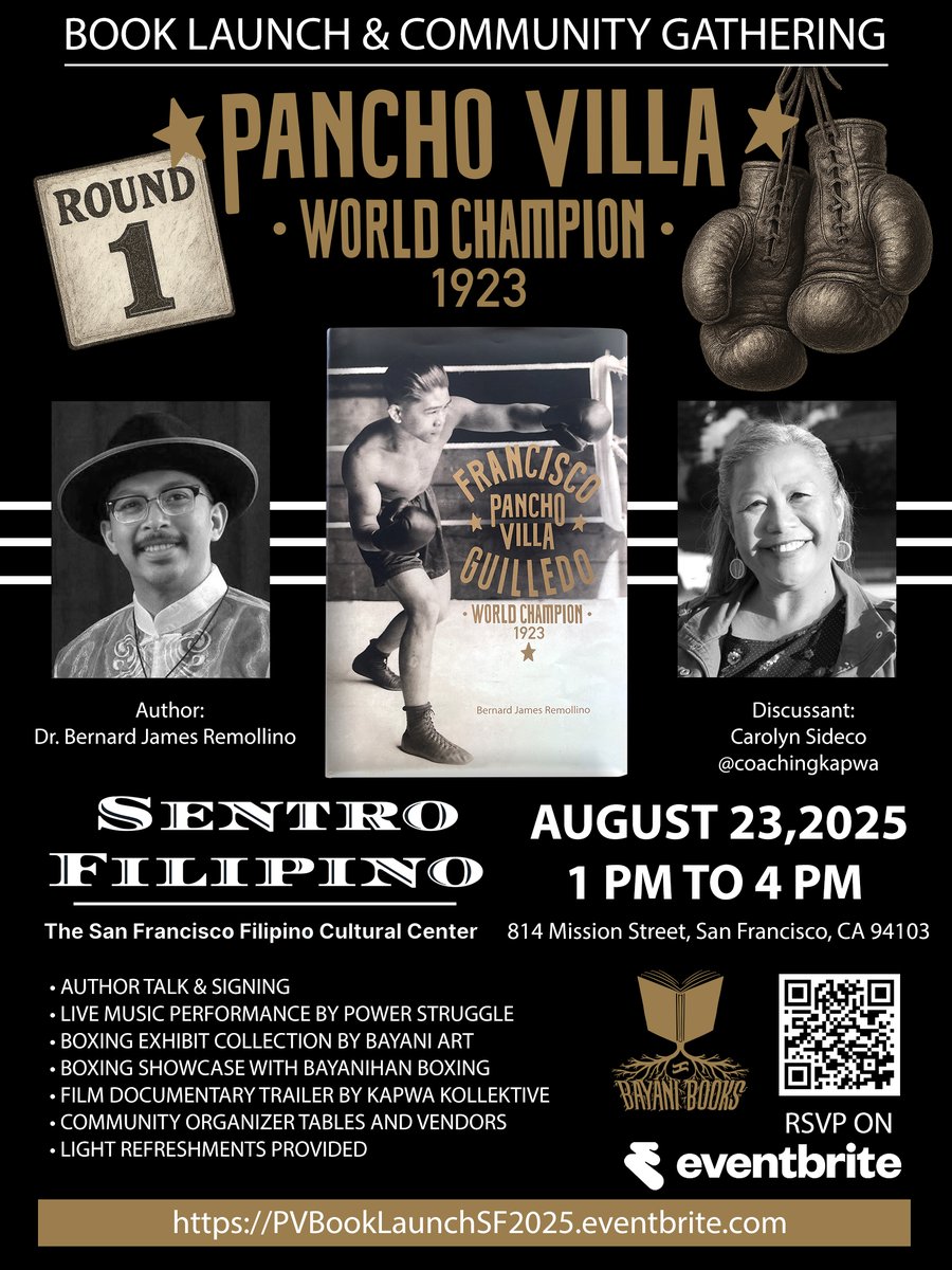 Check out "BOOK LAUNCH and Community Gathering: "Pancho Villa: World Champion, 1923"" eventbrite.com/e/book-launch-… <a href="/eventbritehelp/">Eventbrite Help</a>