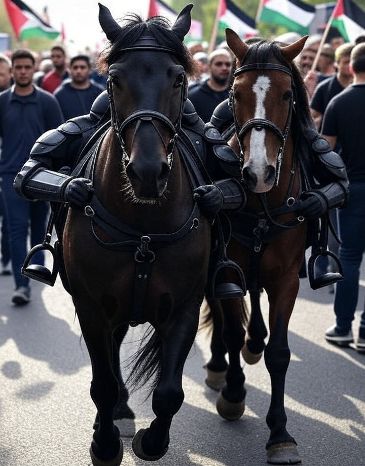 RosasMarysol2's tweet image. Stop met het misbruiken van politie paarden!!
Gebruik traangas, rookbommen of stroomwapens als het nodig is, maar stop het opofferen van deze prachtige dieren, ze verdienen beter.
#PolitiePaarden #Geweld