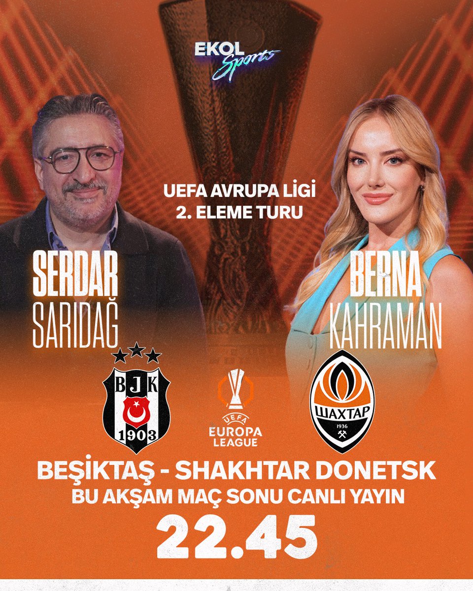 Ekol Sports (@ekol_sports) on Twitter photo ⚽Beşiktaş🆚Shakhtar Donetsk maçının bitiş düdüğünün hemen ardından sizlerleyiz...
📍 Canlı yayın 22:45’te Ekol Sports YouTube kanalında👇🏻
youtube.com/live/o9wTuhZ23…
<a href="/kahramannberna/">Berna Kahraman</a> <a href="/serdarsaridag/">Serdar Sarıdağ 🇹🇷</a> ⚽Beşiktaş🆚Shakhtar Donetsk maçının bitiş düdüğünün hemen ardından sizlerleyiz...
📍 Canlı yayın 22:45’te Ekol Sports YouTube kanalında👇🏻
youtube.com/live/o9wTuhZ23…
<a href="/kahramannberna/">Berna Kahraman</a> <a href="/serdarsaridag/">Serdar Sarıdağ 🇹🇷</a>